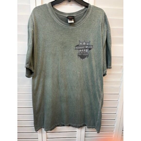 Harley-Davidson Cherohala Skyway Graphic T-Shirt LG Green Short Sleeve - Picture 1 of 5